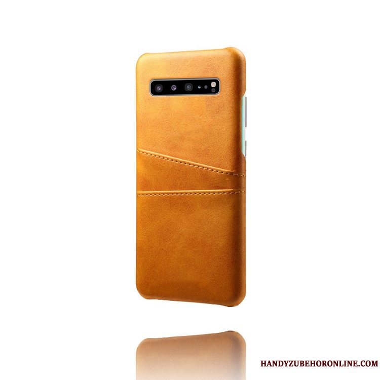 Etui Samsung Galaxy S10 5g Læder Cow Lille Sektion, Cover Samsung Galaxy S10 5g Af Personlighed Mønster