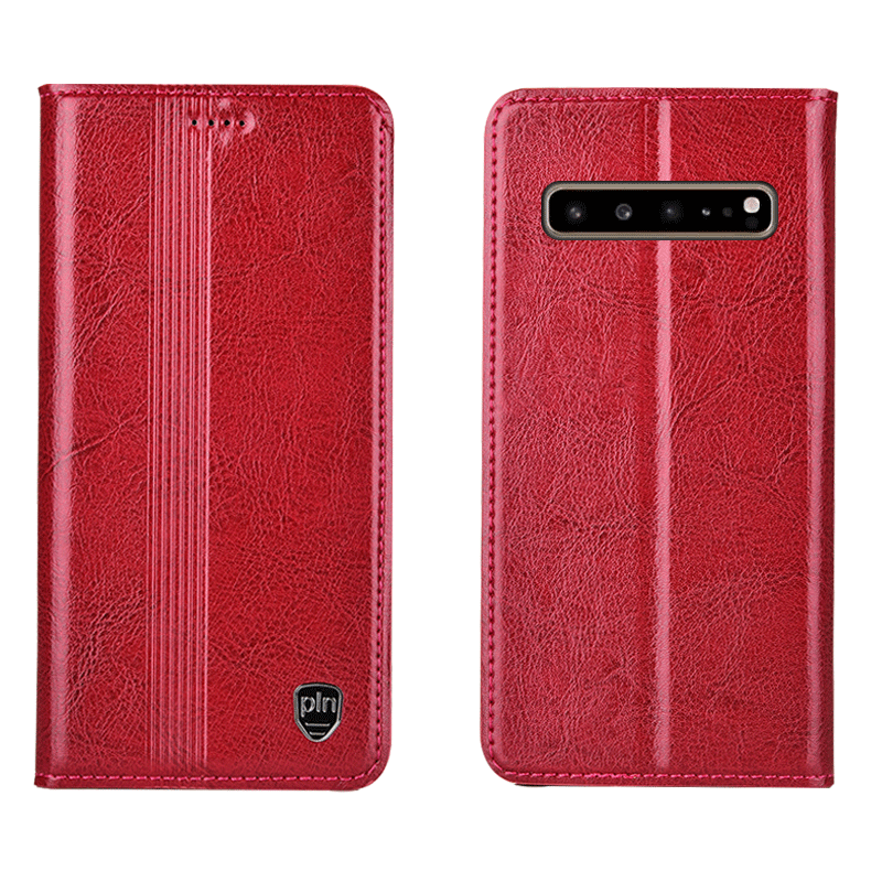 Etui Samsung Galaxy S10 5g Læder Telefonrød, Cover Samsung Galaxy S10 5g Tasker