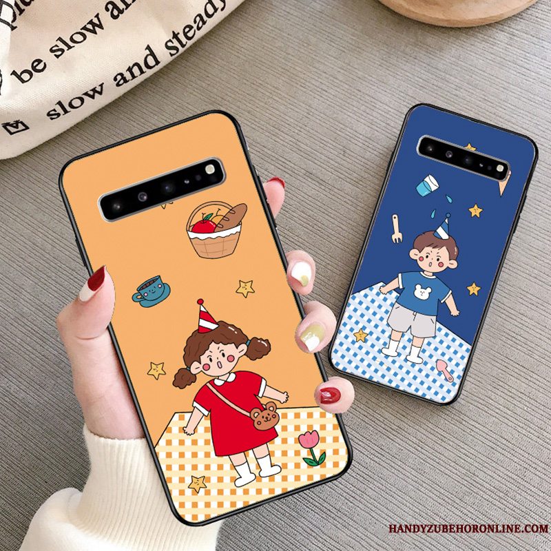 Etui Samsung Galaxy S10 5g Silikone Smuk Gul, Cover Samsung Galaxy S10 5g Cartoon Telefonelskeren