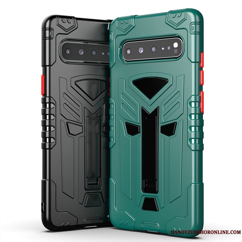 Etui Samsung Galaxy S10 5g Support Bagdæksel Telefon, Cover Samsung Galaxy S10 5g Beskyttelse Grøn