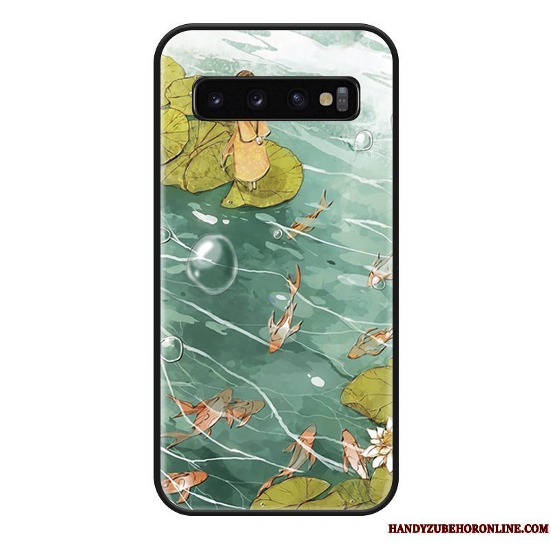 Etui Samsung Galaxy S10 Beskyttelse Grøn Anti-fald, Cover Samsung Galaxy S10 Mode Telefontrendy