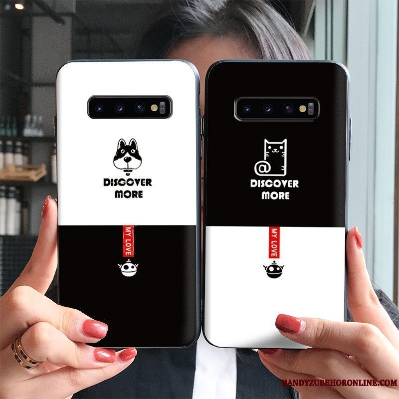 Etui Samsung Galaxy S10+ Beskyttelse Nubuck Simple, Cover Samsung Galaxy S10+ Silikone Sort Smuk