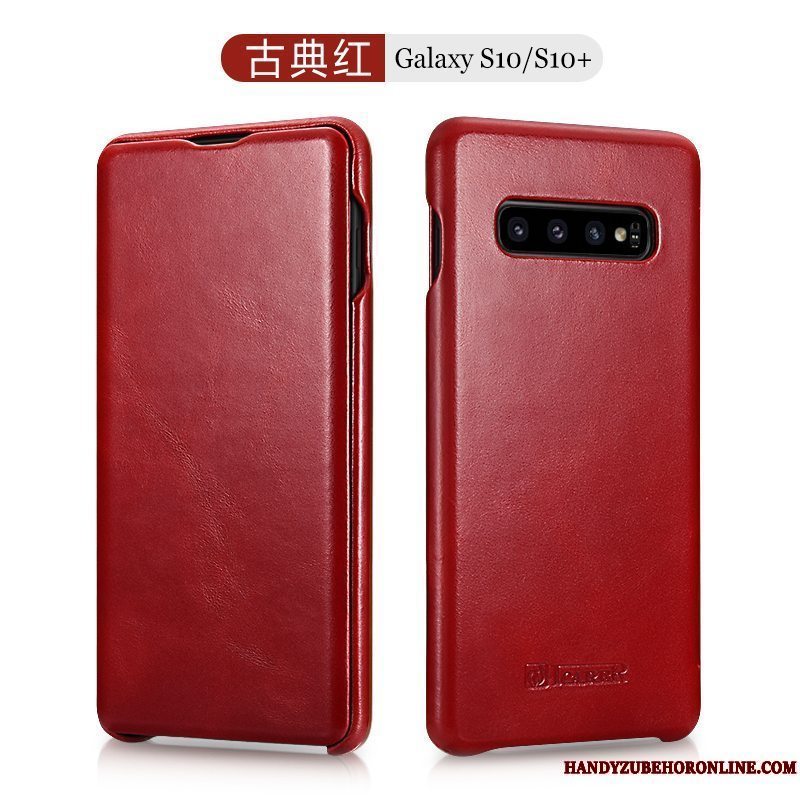 Etui Samsung Galaxy S10+ Beskyttelse Rød Trend, Cover Samsung Galaxy S10+ Tasker Telefonhigh End