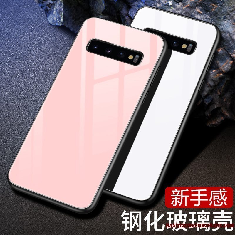 Etui Samsung Galaxy S10+ Farve Stjerneklar Solid Farve, Cover Samsung Galaxy S10+ Beskyttelse Lyserød Vind