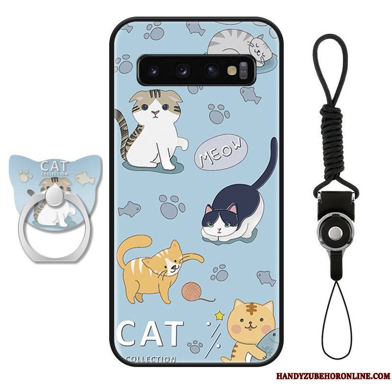 Etui Samsung Galaxy S10+ Kreativ Hængende Ornamenter Kat, Cover Samsung Galaxy S10+ Mode Af Personlighed Trendy