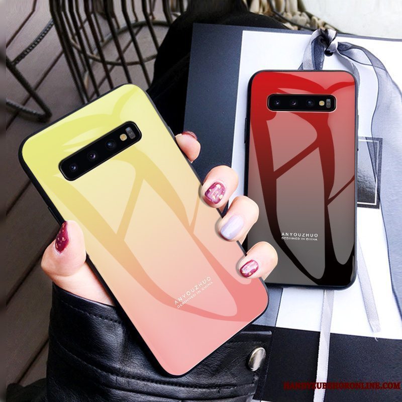 Etui Samsung Galaxy S10 Kreativ Trend Hængende Ornamenter, Cover Samsung Galaxy S10 Mode Hærdet Glas Af Personlighed