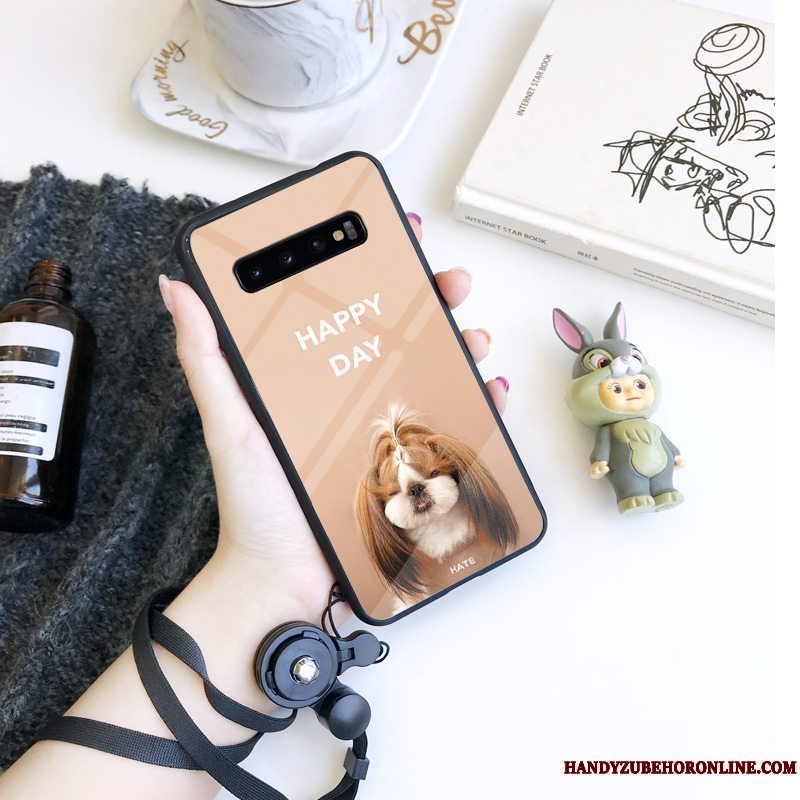 Etui Samsung Galaxy S10 Mode Anti-fald Telefon, Cover Samsung Galaxy S10 Cartoon Af Personlighed Hærdet Glas