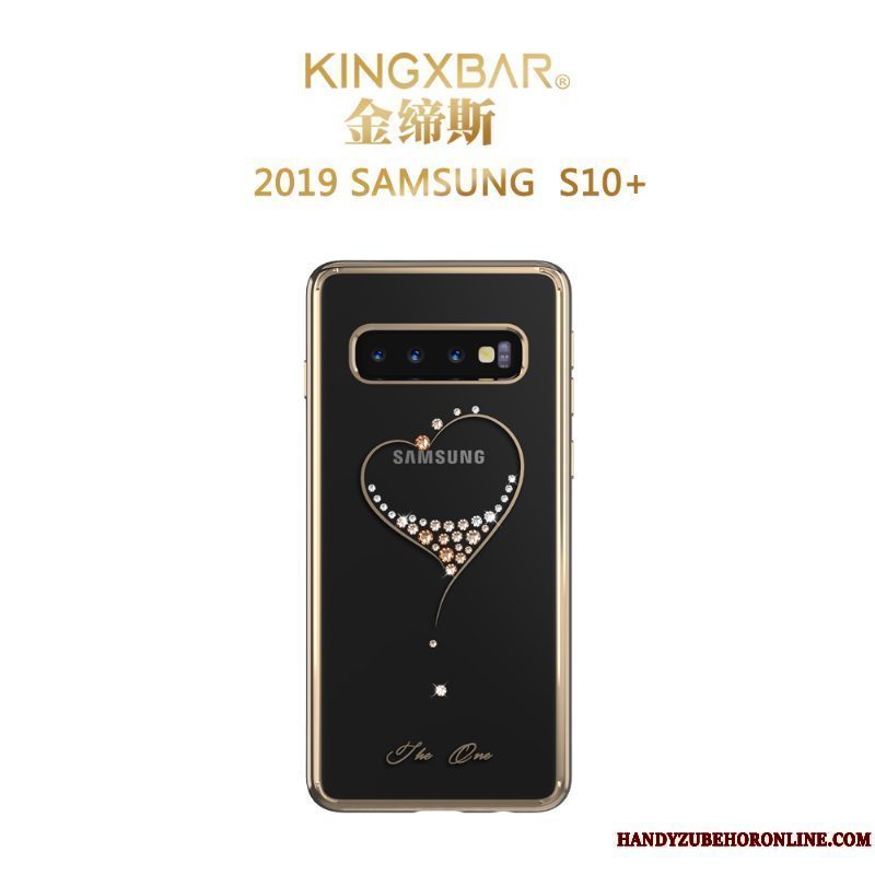 Etui Samsung Galaxy S10+ Mode Ny Telefon, Cover Samsung Galaxy S10+ Kreativ Guld Scratch