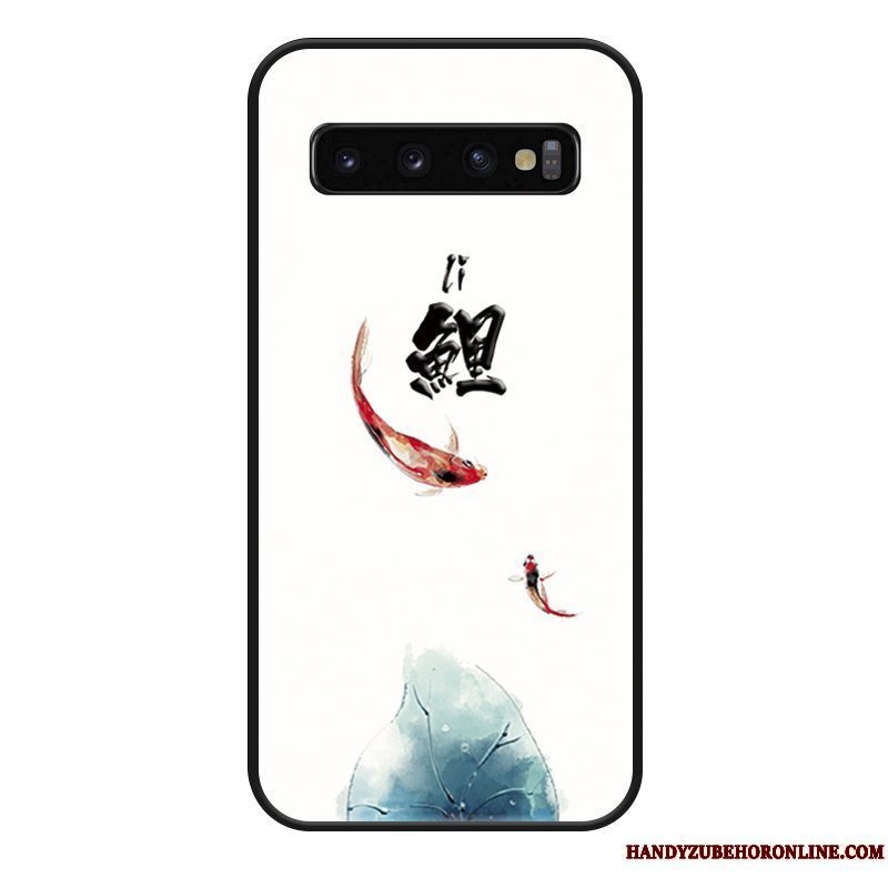 Etui Samsung Galaxy S10 Mode Trendy Karpe, Cover Samsung Galaxy S10 Kreativ Elskeren Kinesisk Stil