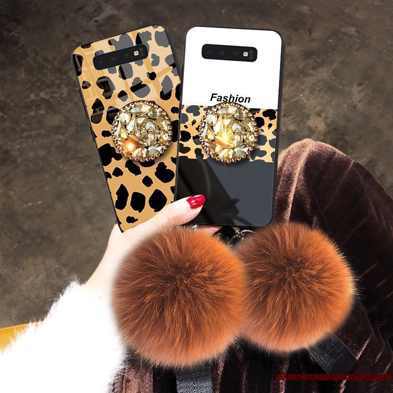 Etui Samsung Galaxy S10+ Support Trendy Anti-fald, Cover Samsung Galaxy S10+ Tasker Leopard Af Personlighed