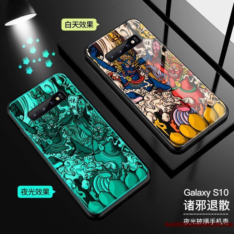 Etui Samsung Galaxy S10 Tasker Anti-fald Kinesisk Stil, Cover Samsung Galaxy S10 Beskyttelse Lyser Telefon