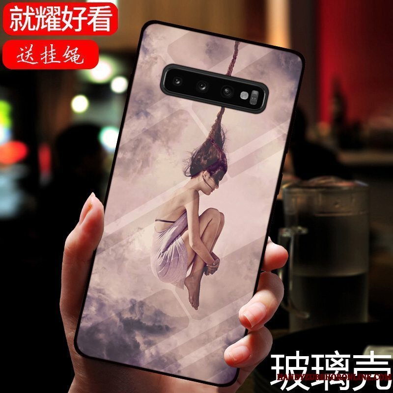 Etui Samsung Galaxy S10 Tasker Lyserød Tilpas, Cover Samsung Galaxy S10 Mode Spejl Glas