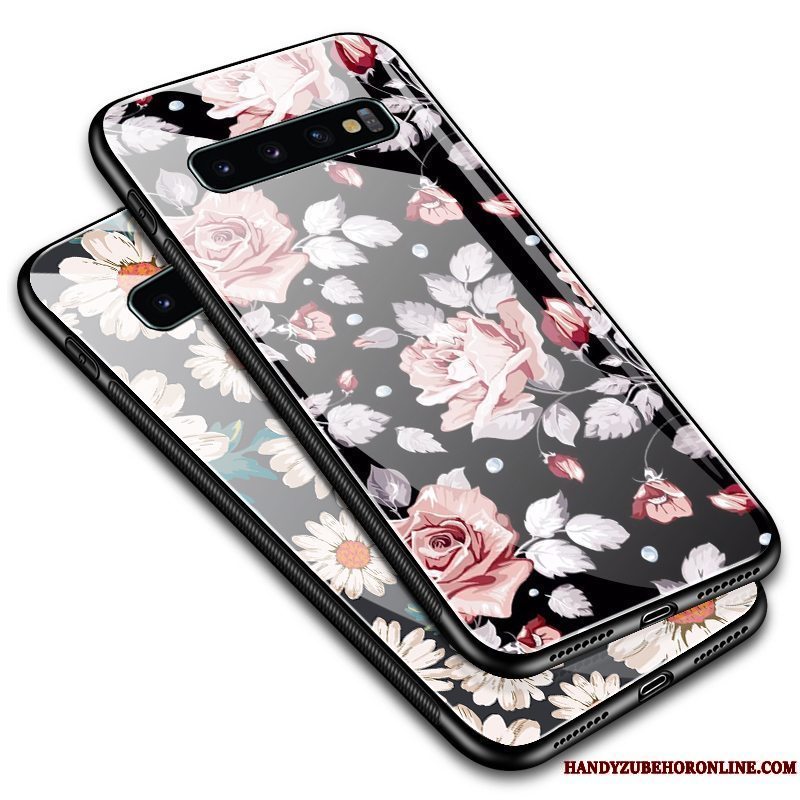 Etui Samsung Galaxy S10 Vintage Blomster Telefon, Cover Samsung Galaxy S10 Beskyttelse Simple Anti-fald