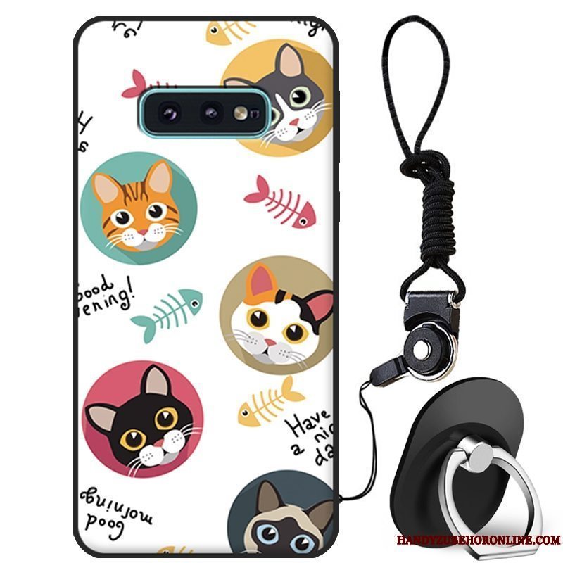 Etui Samsung Galaxy S10e Beskyttelse Smuk Anti-fald, Cover Samsung Galaxy S10e Cartoon Hvid Telefon