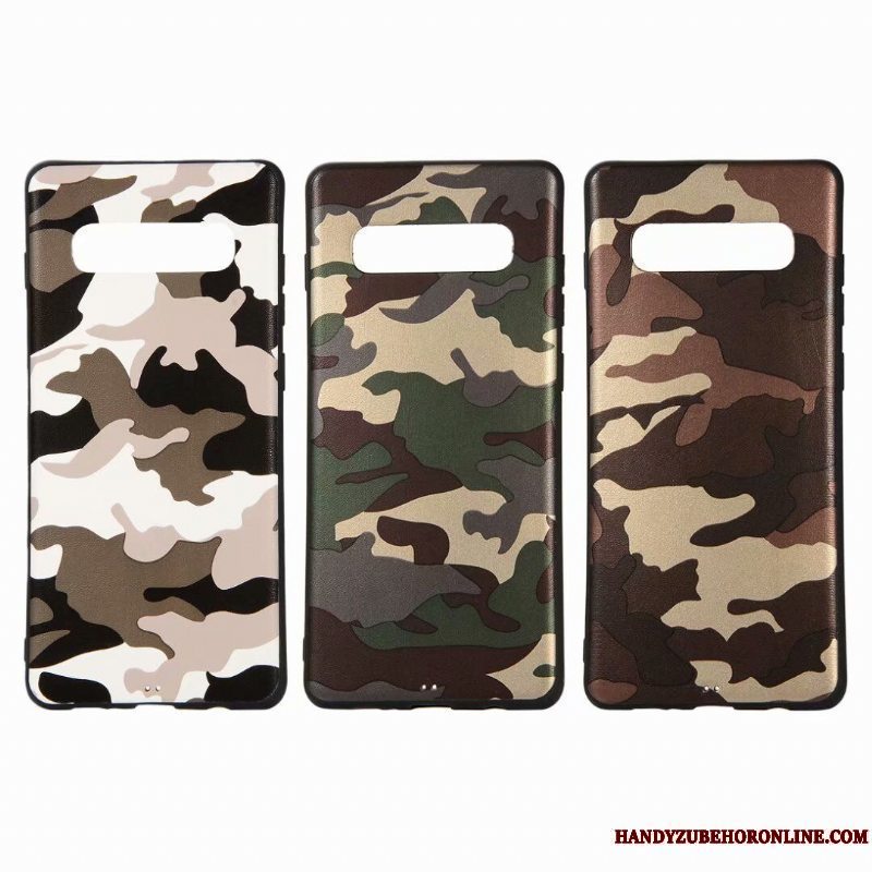 Etui Samsung Galaxy S10e Beskyttelse Telefontrendy, Cover Samsung Galaxy S10e Tasker Grøn Camouflage