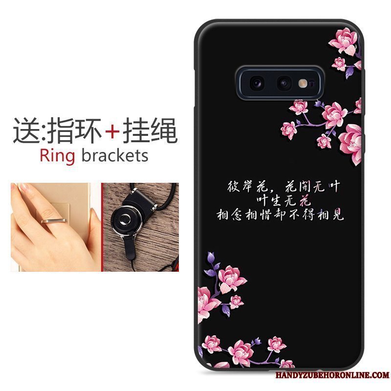 Etui Samsung Galaxy S10e Beskyttelse Trendy Sort, Cover Samsung Galaxy S10e Silikone Telefonsmuk