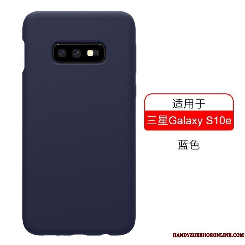 Etui Samsung Galaxy S10e Blød Blå Telefon, Cover Samsung Galaxy S10e Tasker Guld Anti-fald