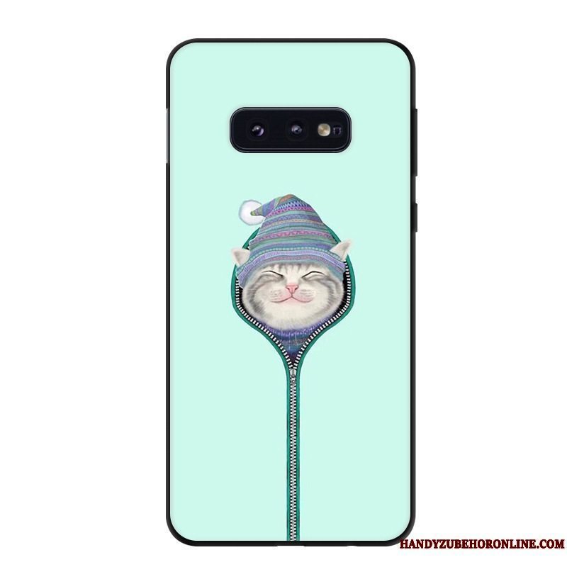 Etui Samsung Galaxy S10e Blød Nubuck Frisk, Cover Samsung Galaxy S10e Beskyttelse Grøn Af Personlighed