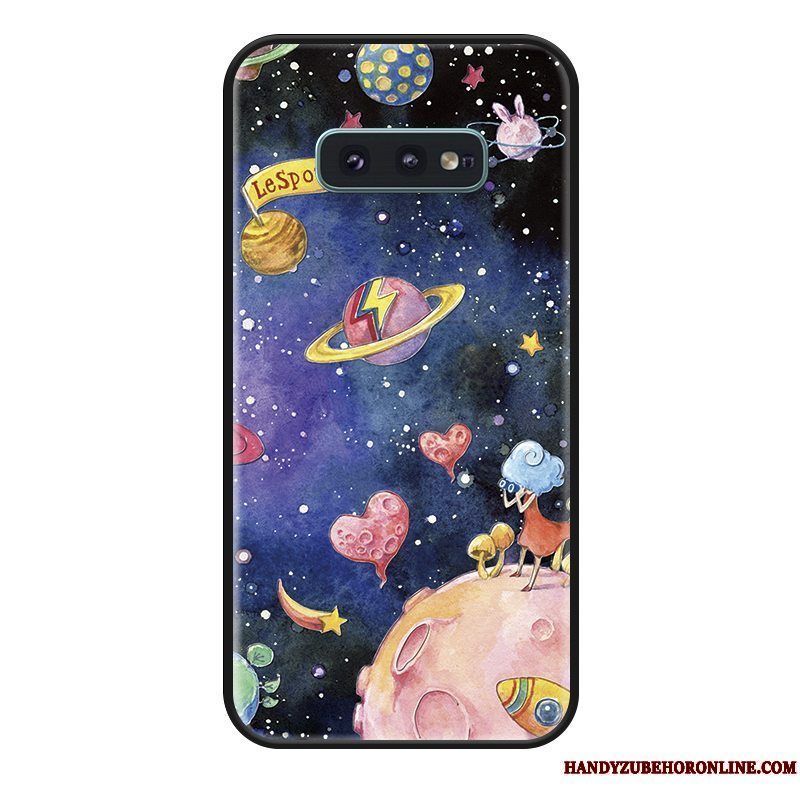 Etui Samsung Galaxy S10e Cartoon Stjerneklar Telefon, Cover Samsung Galaxy S10e Tasker Af Personlighed Blå