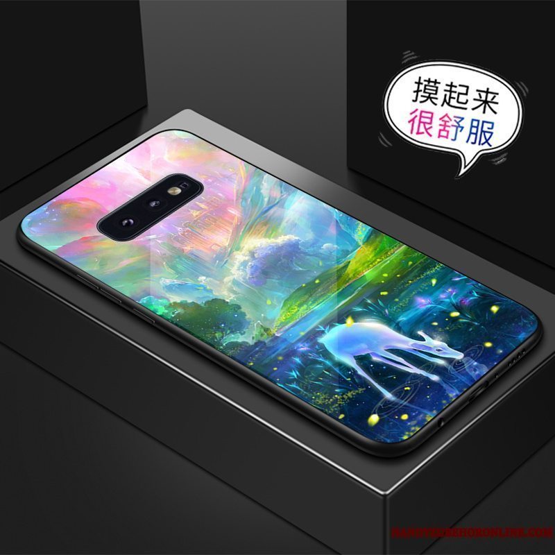 Etui Samsung Galaxy S10e Kreativ Grøn Telefon, Cover Samsung Galaxy S10e Anti-fald Glas