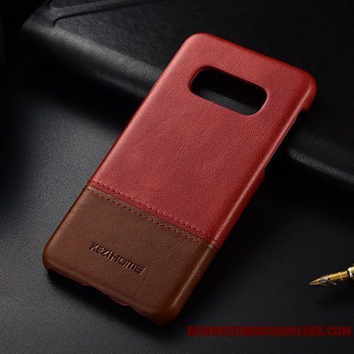 Etui Samsung Galaxy S10e Læder Telefontynd, Cover Samsung Galaxy S10e Rød
