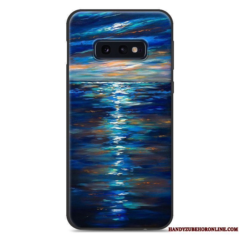 Etui Samsung Galaxy S10e Silikone Net Red Anti-fald, Cover Samsung Galaxy S10e Tasker Trend Telefon