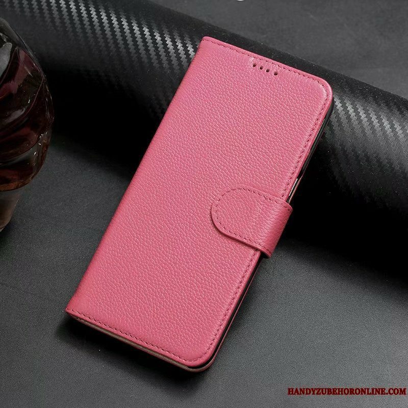 Etui Samsung Galaxy S10e Tasker Anti-fald Cow, Cover Samsung Galaxy S10e Læder Lyserød Telefon