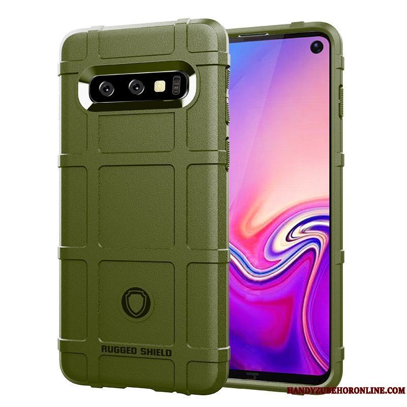 Etui Samsung Galaxy S10e Tasker Gasbag Grøn, Cover Samsung Galaxy S10e Blød Nubuck Tykke