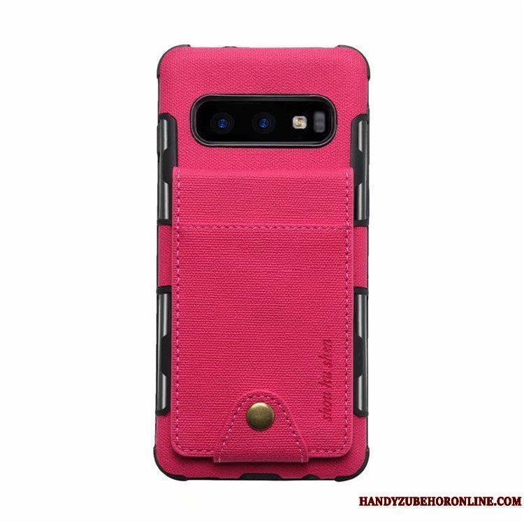 Etui Samsung Galaxy S10e Tasker Rød Telefon, Cover Samsung Galaxy S10e Læder Kort