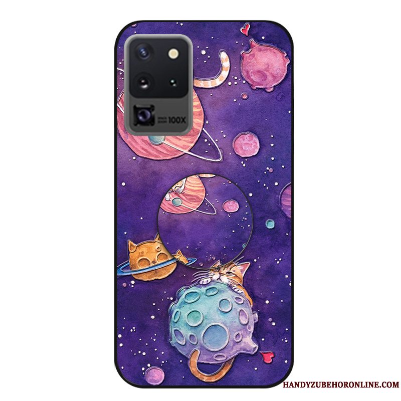 Etui Samsung Galaxy S20 Ultra Silikone Lille Sektion Kat, Cover Samsung Galaxy S20 Ultra Cartoon Gasbag Vind