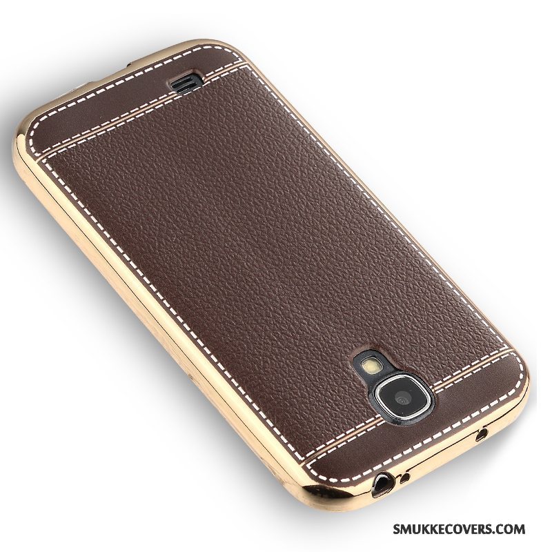 Etui Samsung Galaxy S4 Blød Anti-fald Brun, Cover Samsung Galaxy S4 Beskyttelse Telefon