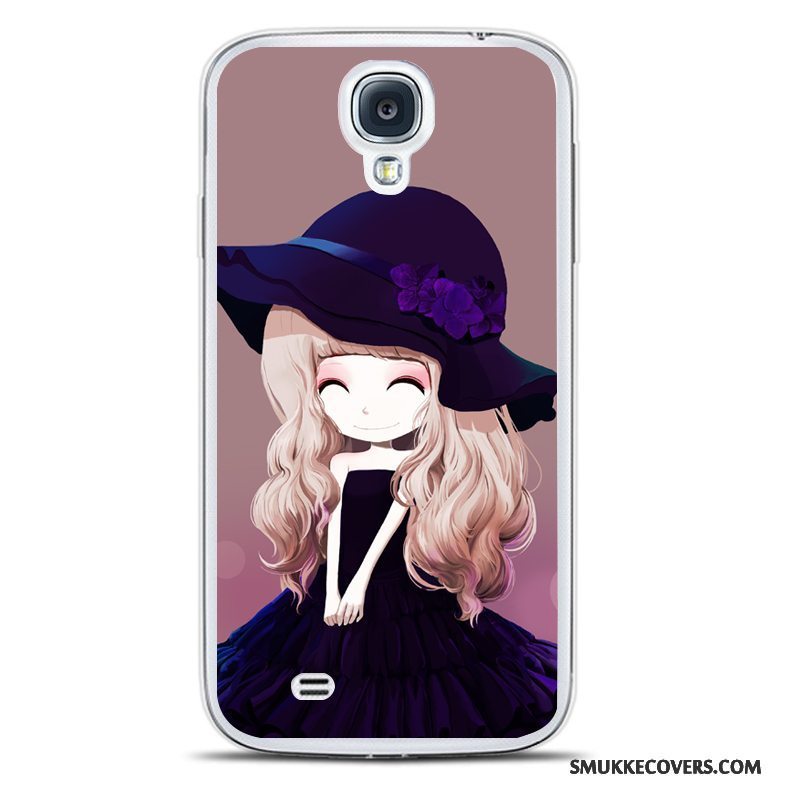 Etui Samsung Galaxy S4 Cartoon Lilla Trend, Cover Samsung Galaxy S4 Beskyttelse Telefondyb Farve