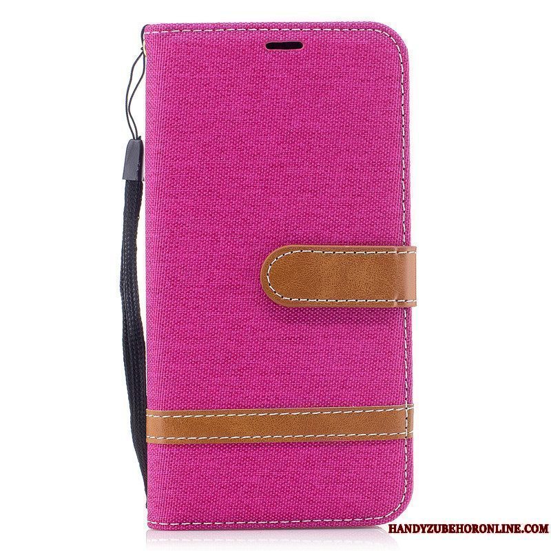 Etui Samsung Galaxy S41 Læder Rød Trend, Cover Samsung Galaxy S41 Folio Ny Kort