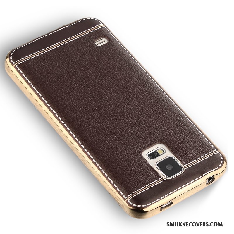 Etui Samsung Galaxy S5 Blød Nubuck Brun, Cover Samsung Galaxy S5 Silikone Tynd Telefon