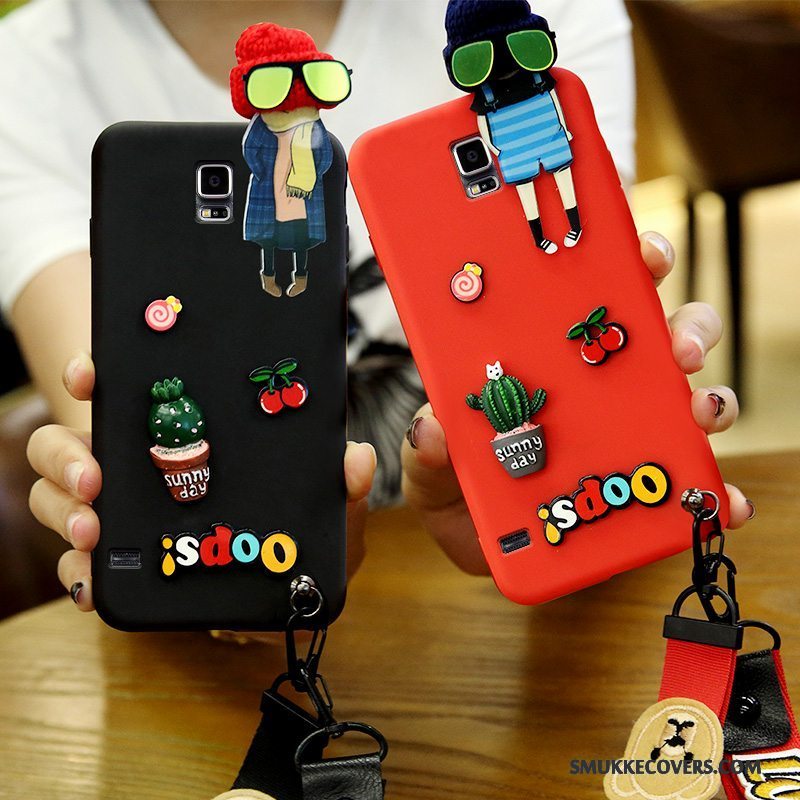 Etui Samsung Galaxy S5 Cartoon Telefonsort, Cover Samsung Galaxy S5 Beskyttelse Smuk Anti-fald