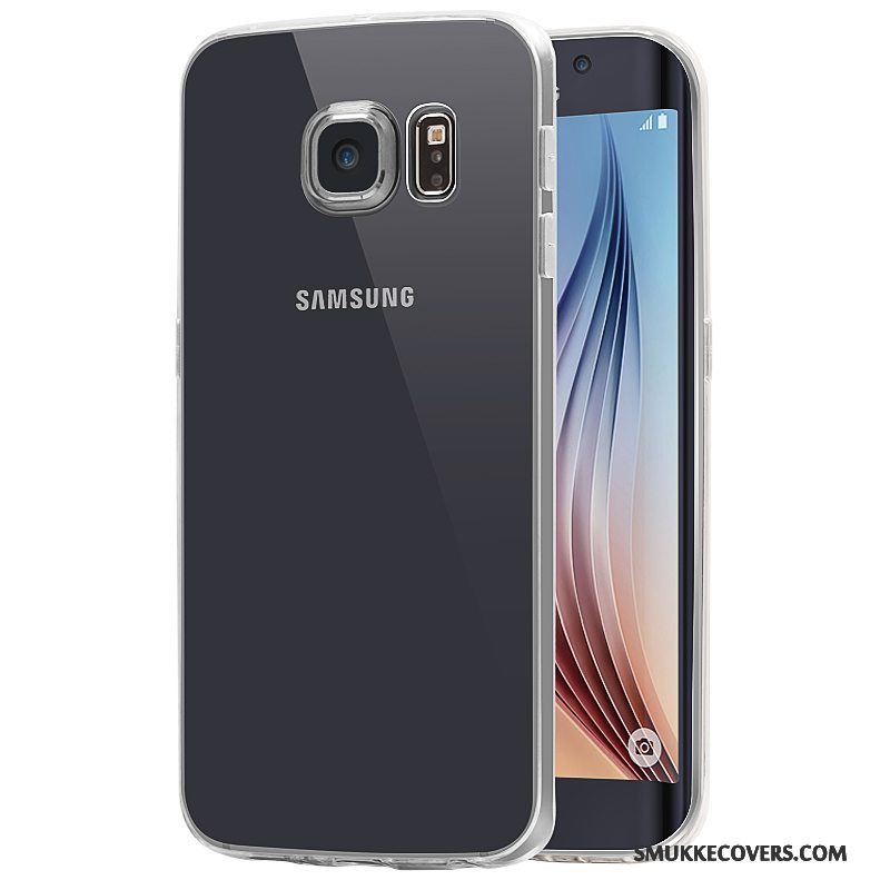 Etui Samsung Galaxy S6 Edge + Beskyttelse Hvid Tynd, Cover Samsung Galaxy S6 Edge + Blød Gennemsigtig Telefon