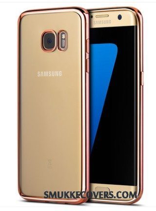 Etui Samsung Galaxy S6 Edge + Beskyttelse Lyserød Telefon, Cover Samsung Galaxy S6 Edge + Blød