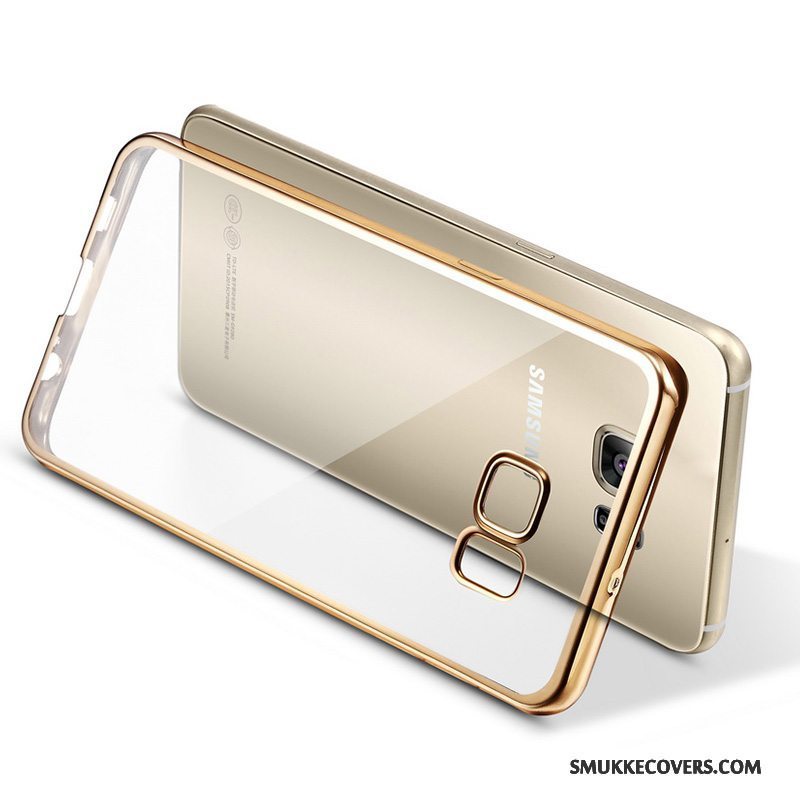 Etui Samsung Galaxy S6 Edge + Blød Guld Tynd, Cover Samsung Galaxy S6 Edge + Silikone Telefonanti-fald