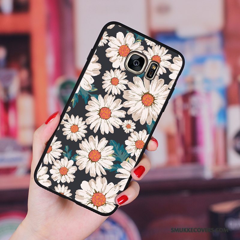 Etui Samsung Galaxy S6 Edge + Blød Kunst Anti-fald, Cover Samsung Galaxy S6 Edge + Tasker Tusindfryd Hængende Ornamenter