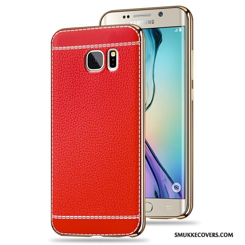 Etui Samsung Galaxy S6 Edge Silikone Mønster Telefon, Cover Samsung Galaxy S6 Edge Tasker Belægning Rød