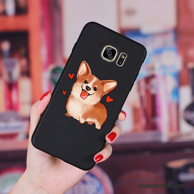 Etui Samsung Galaxy S6 Edge + Tasker Telefonanti-fald, Cover Samsung Galaxy S6 Edge + Cartoon Smuk Hængende Ornamenter