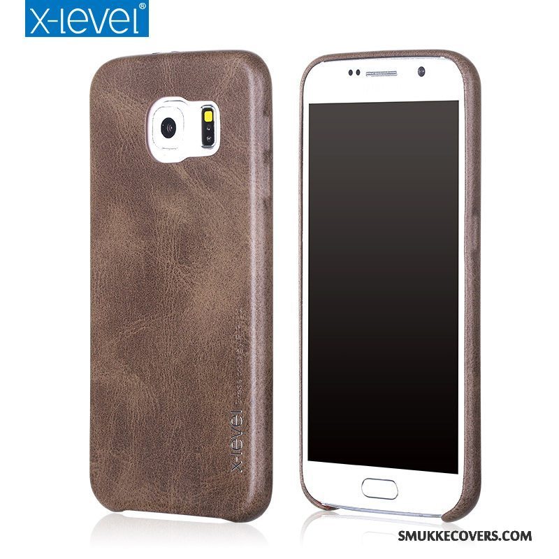 Etui Samsung Galaxy S6 Læder Ny Telefon, Cover Samsung Galaxy S6 Beskyttelse Lyse Tynd