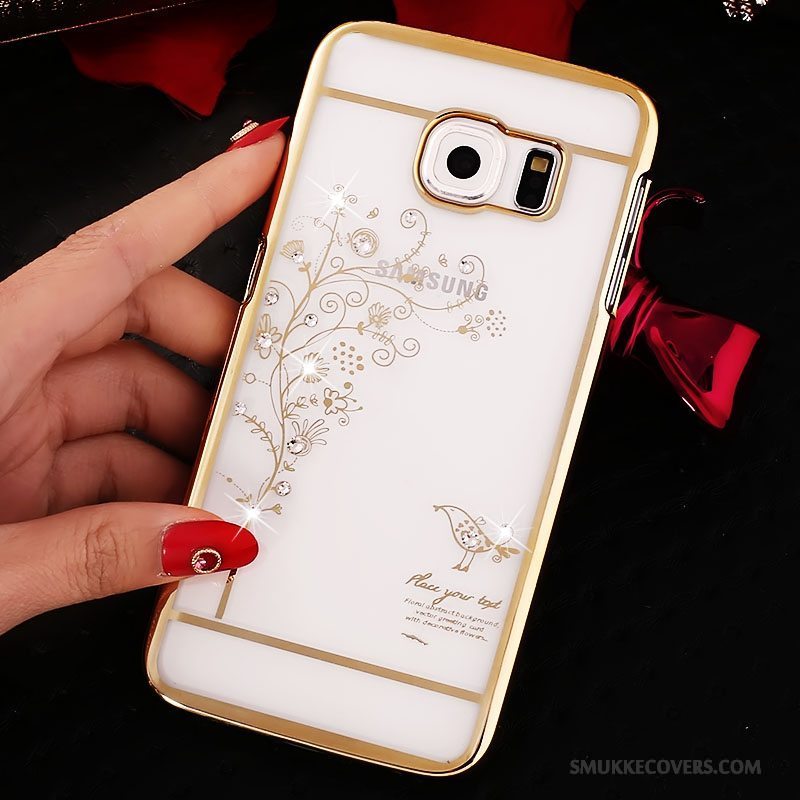 Etui Samsung Galaxy S6 Strass Belægning Guld, Cover Samsung Galaxy S6 Beskyttelse Anti-fald