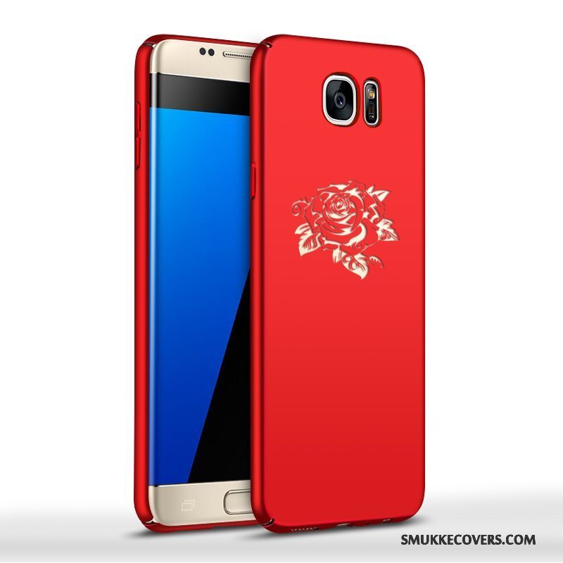 Etui Samsung Galaxy S7 Beskyttelse Anti-fald Hård, Cover Samsung Galaxy S7 Nubuck Rød