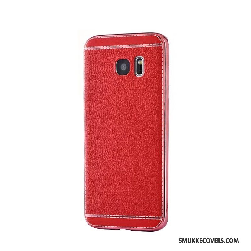 Etui Samsung Galaxy S7 Edge Blød Mønster Telefon, Cover Samsung Galaxy S7 Edge Læder Trend Rød