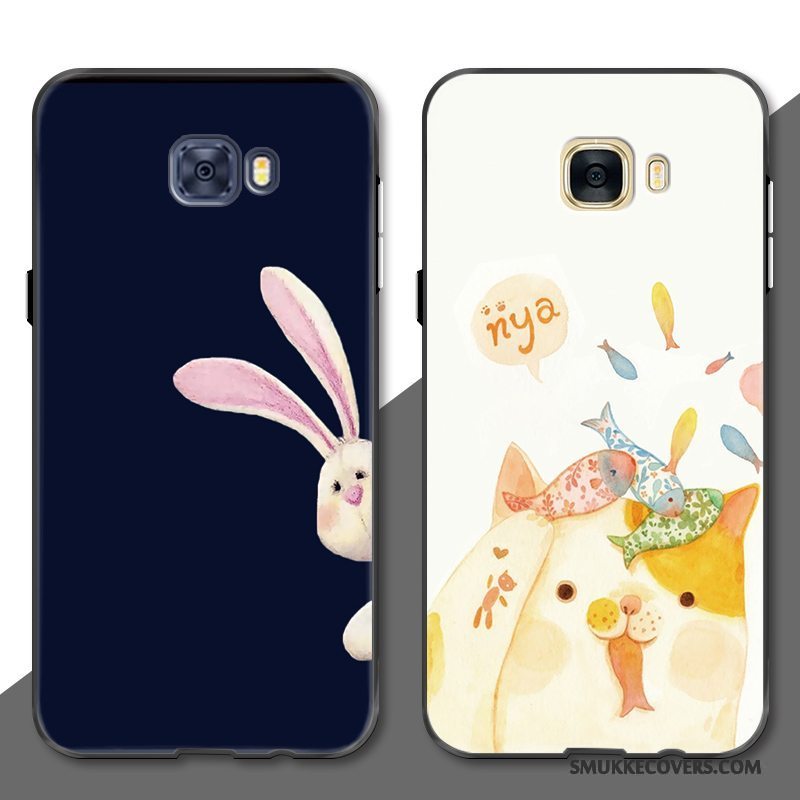 Etui Samsung Galaxy S7 Edge Cartoon Cyan Lange, Cover Samsung Galaxy S7 Edge Beskyttelse Smuk Hvid