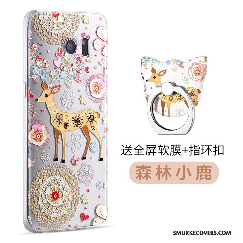 Etui Samsung Galaxy S7 Edge Cartoon Telefongul, Cover Samsung Galaxy S7 Edge Silikone