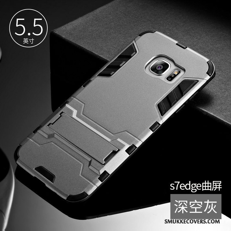 Etui Samsung Galaxy S7 Edge Kreativ Anti-fald Af Personlighed, Cover Samsung Galaxy S7 Edge Tasker Trend Sølv