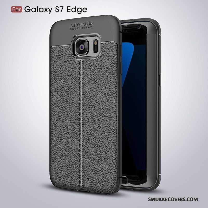 Etui Samsung Galaxy S7 Edge Silikone Af Personlighed Anti-fald, Cover Samsung Galaxy S7 Edge Kreativ Sort Telefon