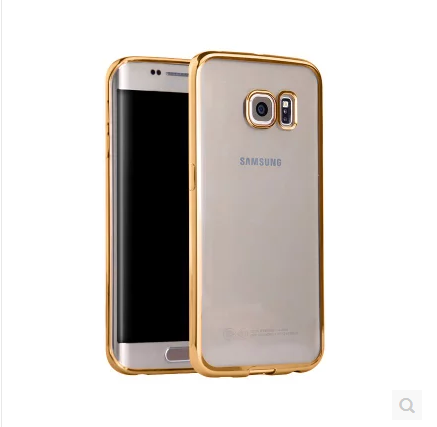 Etui Samsung Galaxy S7 Edge Silikone Telefonmesh, Cover Samsung Galaxy S7 Edge Tasker Gennemsigtig Guld